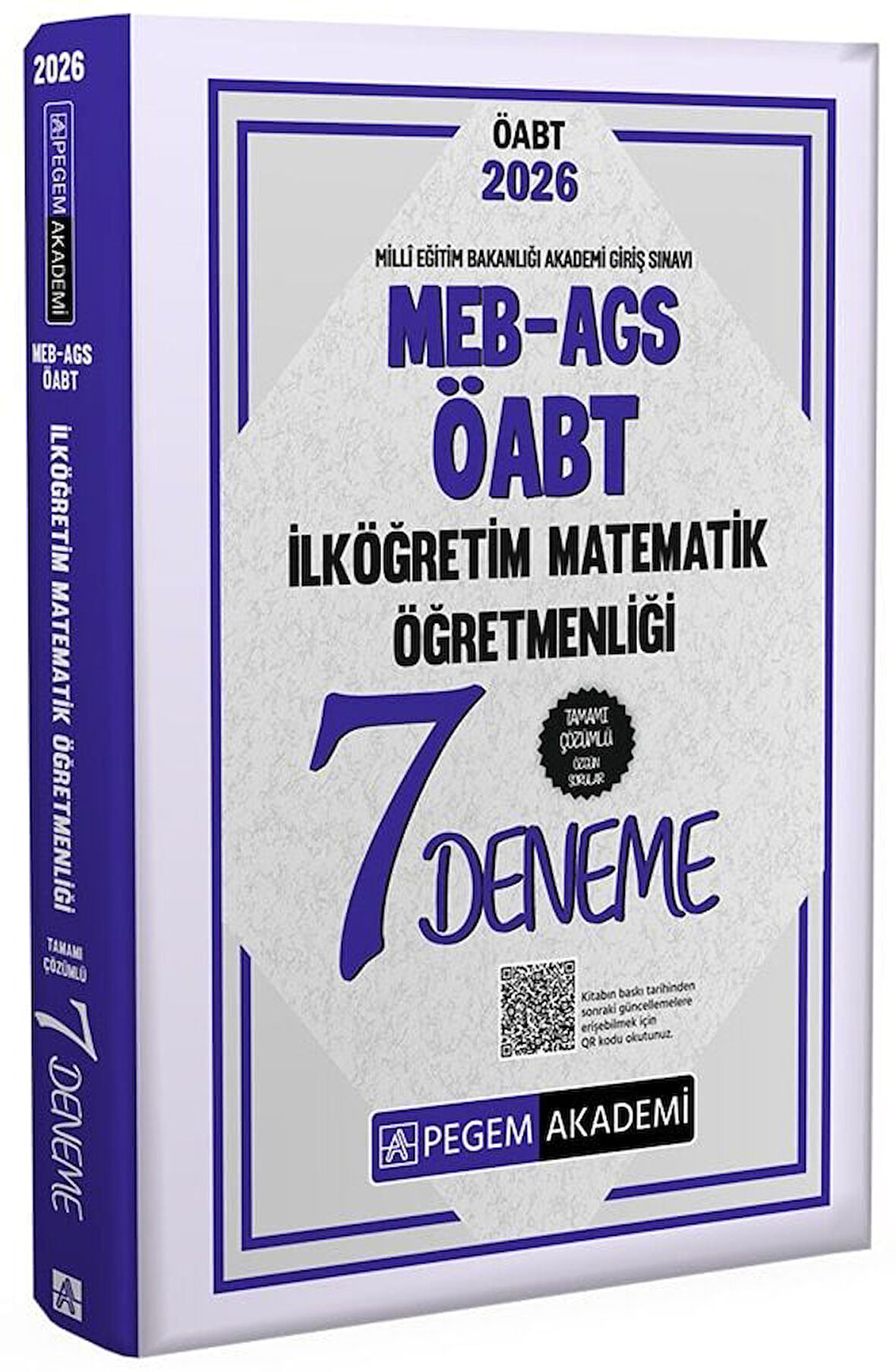 Pegem 2026 ÖABT MEB-AGS İlköğretim Matematik Öğretmenliği 7 Deneme Çözümlü Pegem Akademi Yayınları