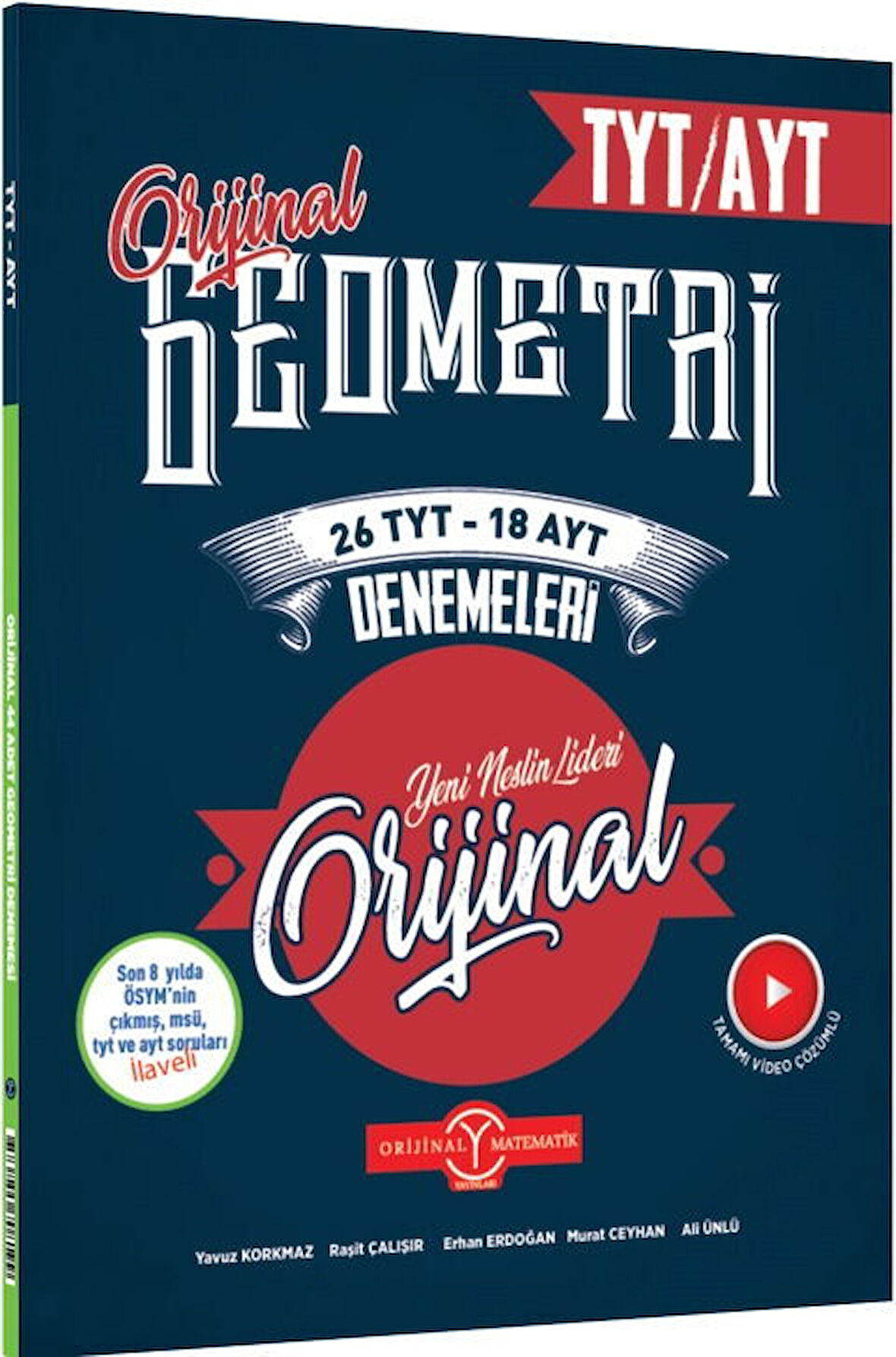 Orijinal Yayınları TYT AYT Geometri 26 TYT 18 AYT Deneme