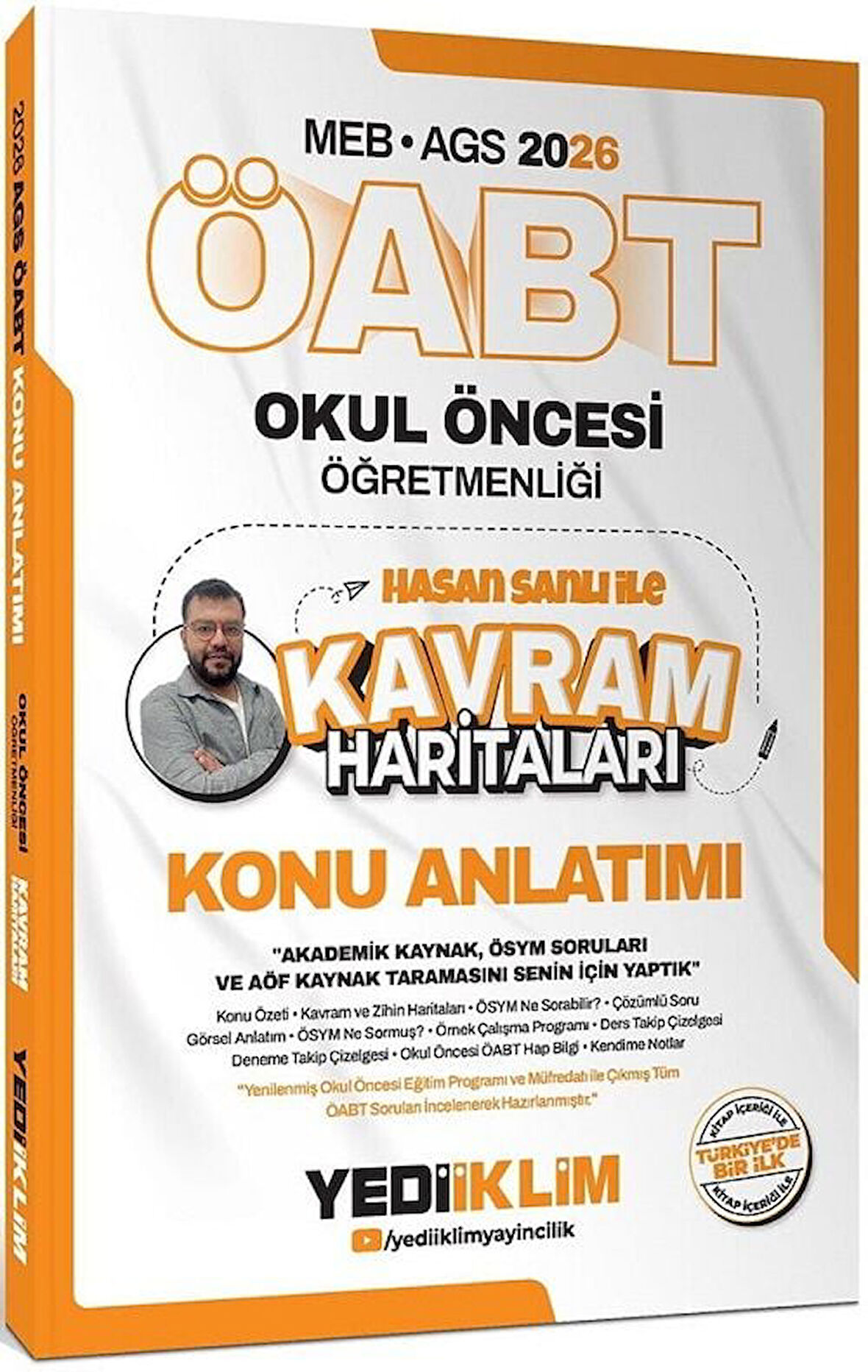 Yediiklim 2026 ÖABT MEB-AGS Okul Öncesi Kavram Haritalarıyla Konu Anlatımı - Hasan Sanlı Yediiklim Yayınları