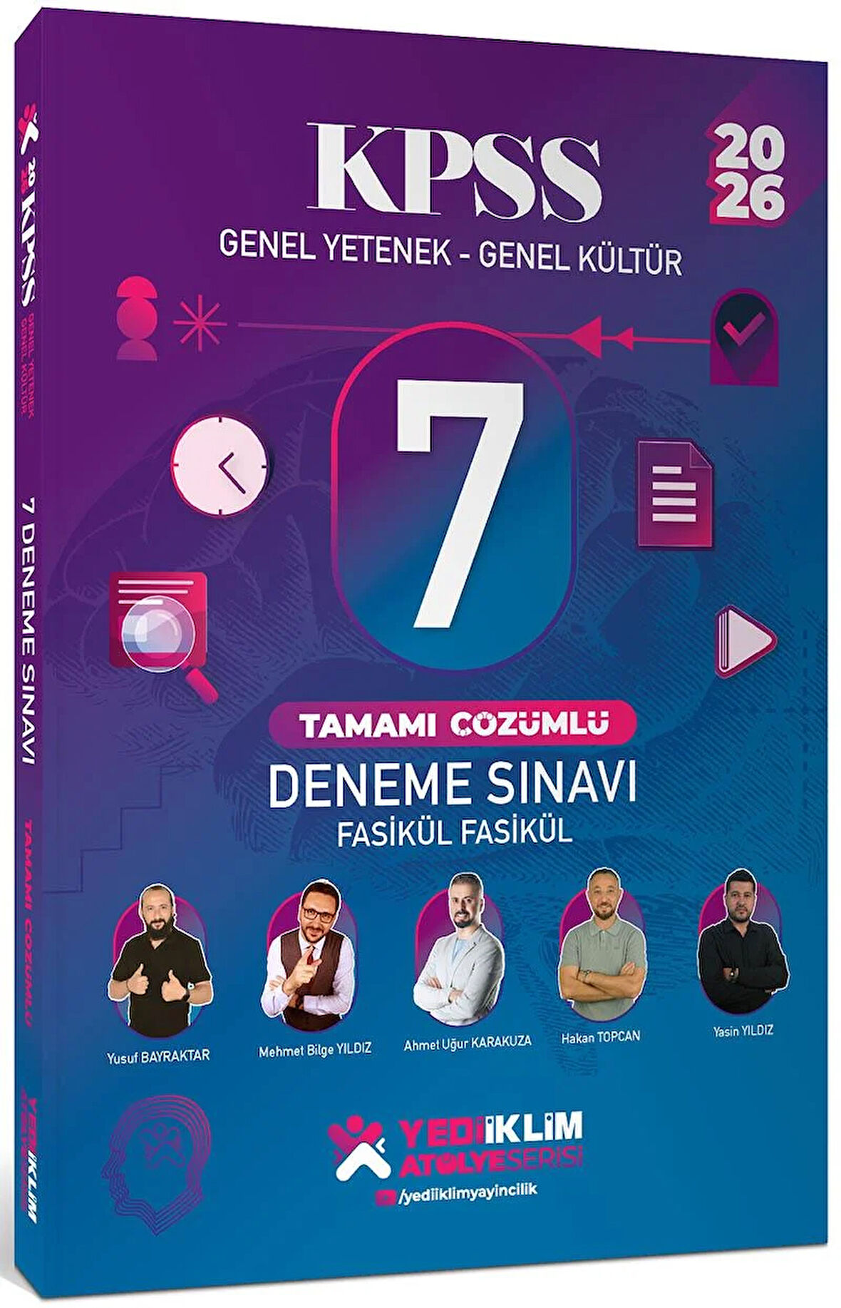 Yediiklim 2026 KPSS Atölye Serisi Genel Yetenek Genel Kültür Fasikül Fasikül 7 Deneme Sınavı Tamamı Çözümlü