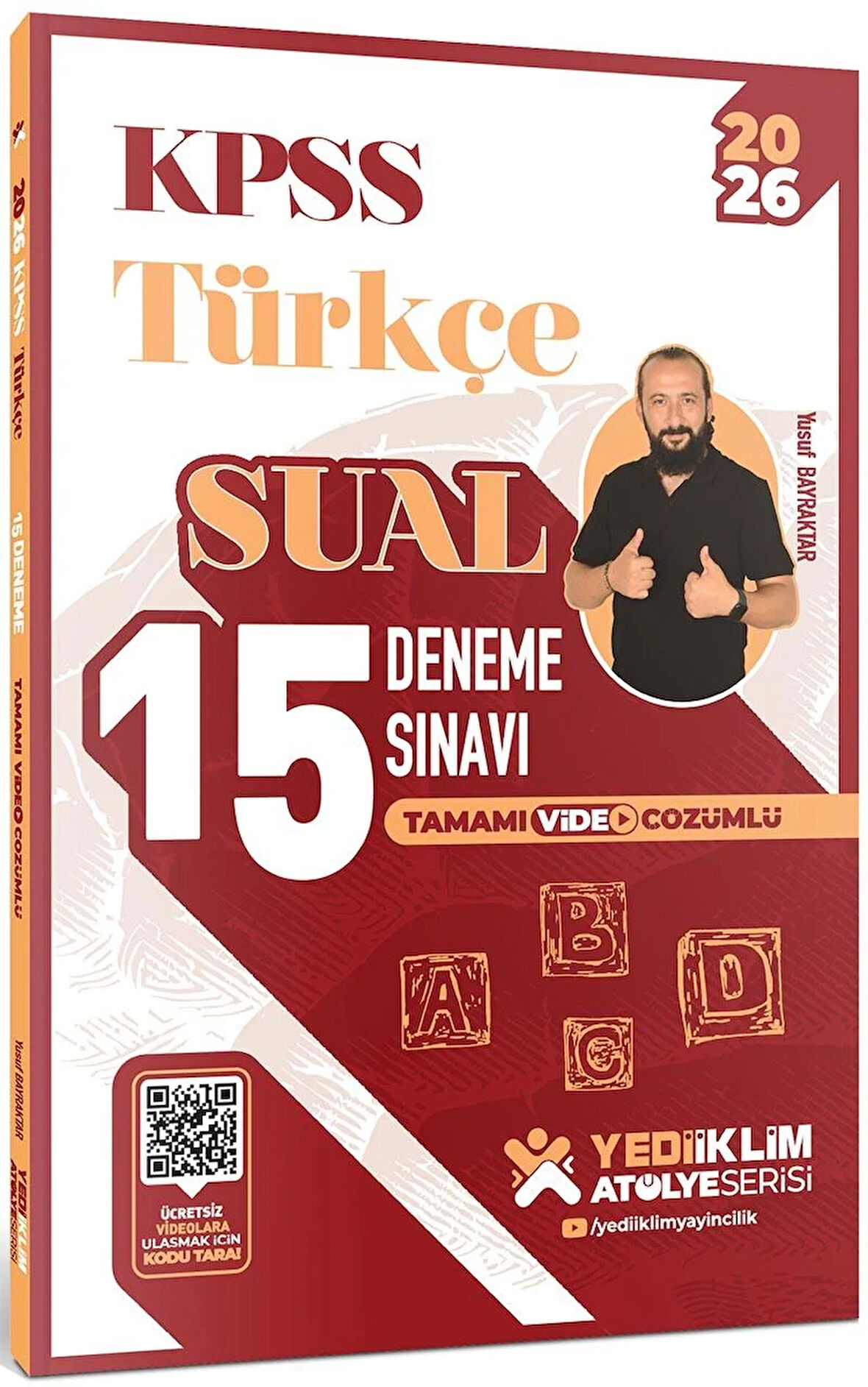 Yediiklim 2026 KPSS Atölye Serisi Türkçe Sual Tamamı Video Çözümlü 15 Deneme Sınavı