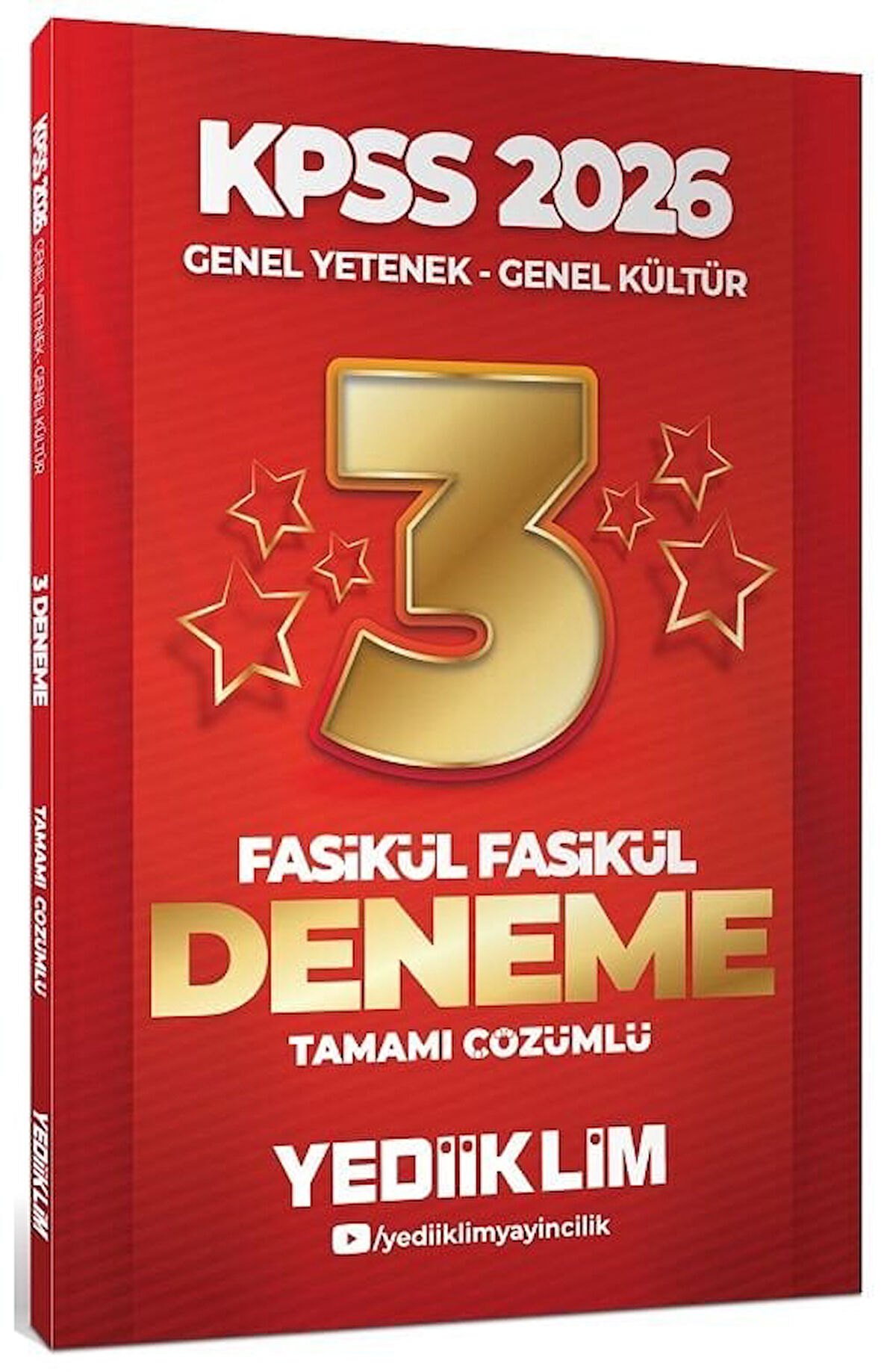 Yediiklim 2026 KPSS Genel Yetenek Genel Kültür 3 Yıldız Deneme Çözümlü Yediiklim Yayınları