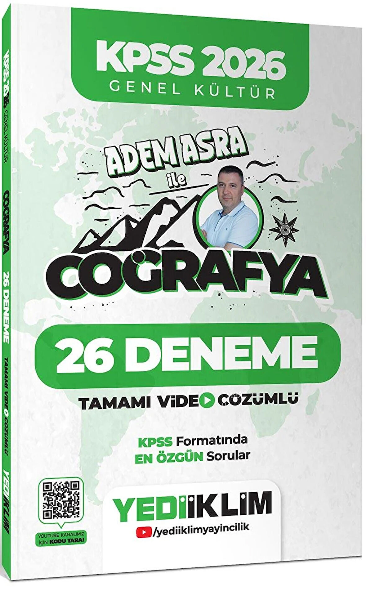 Yediiklim KPSS 2026 Genel Kültür Adem Asra ile Coğrafya Tamamı Video Çözümlü 26 Deneme