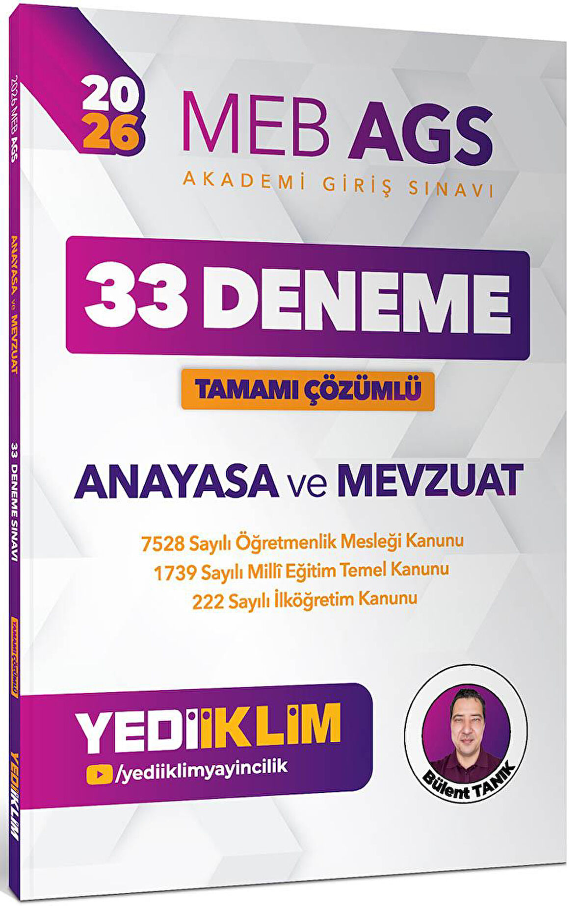 Yediiklim Yayınları 2026 MEB AGS Anayasa ve Mevzuat Tamamı Çözümlü 33 Deneme