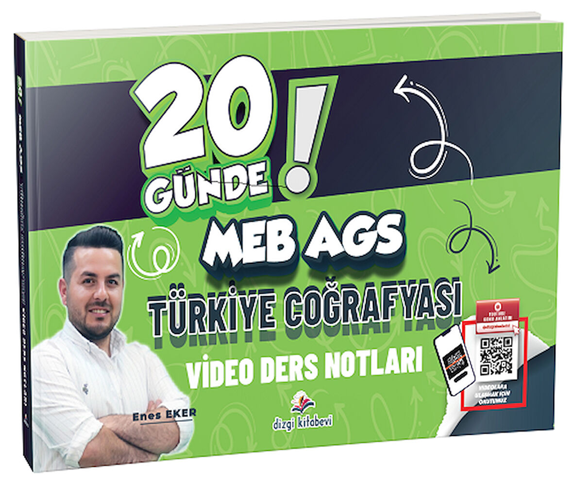 Dizgi Kitap 2026 MEB-AGS 20 Günde Türkiye Coğrafyası Video Ders Notları - Enes Eker Dizgi Kitap