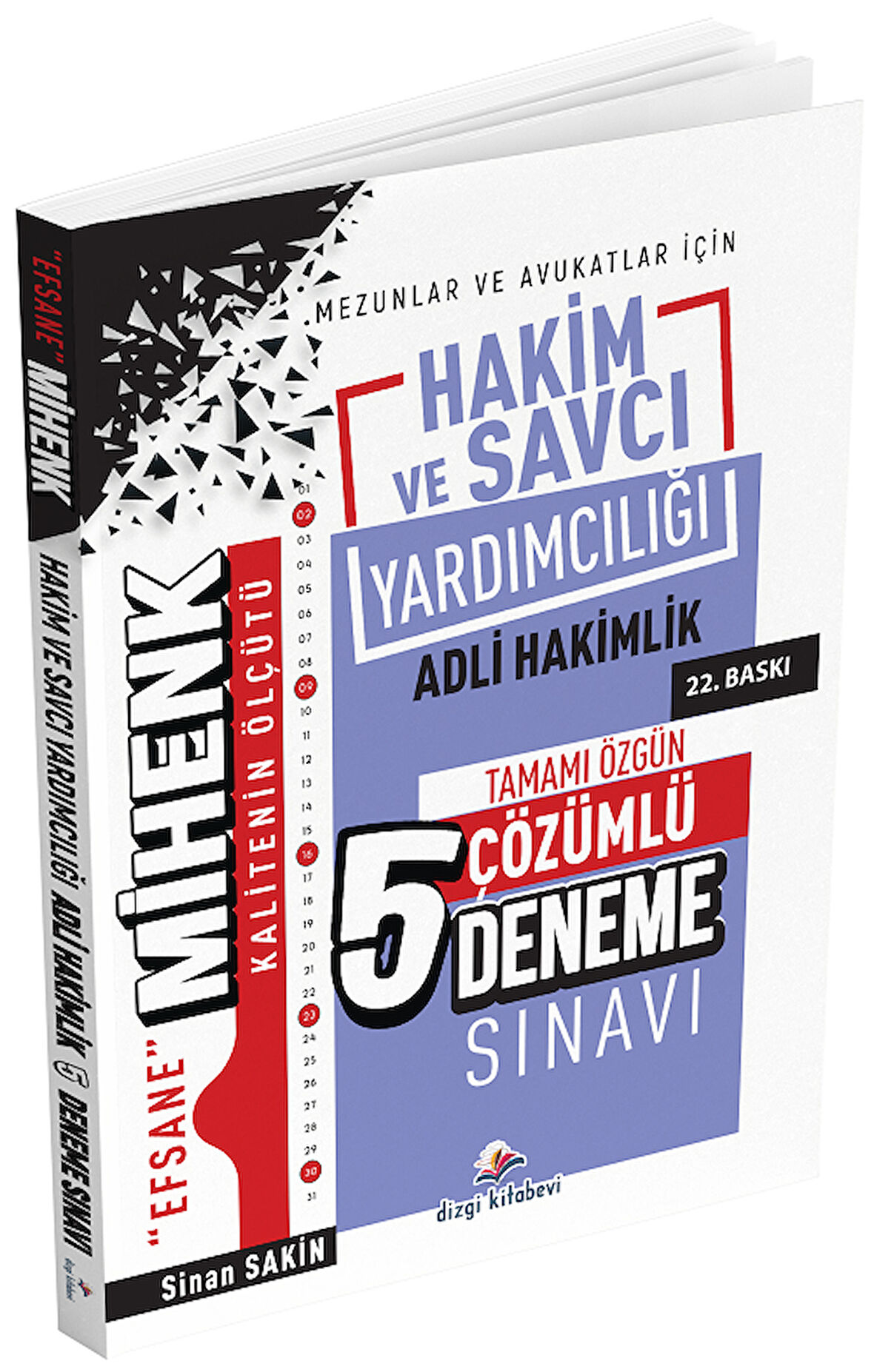 Dizgi Kitap MİHENK Adli Hakimlik ve Savcı Yardımcılığı 5 Deneme Çözümlü 22. Baskı Dizgi Kitap