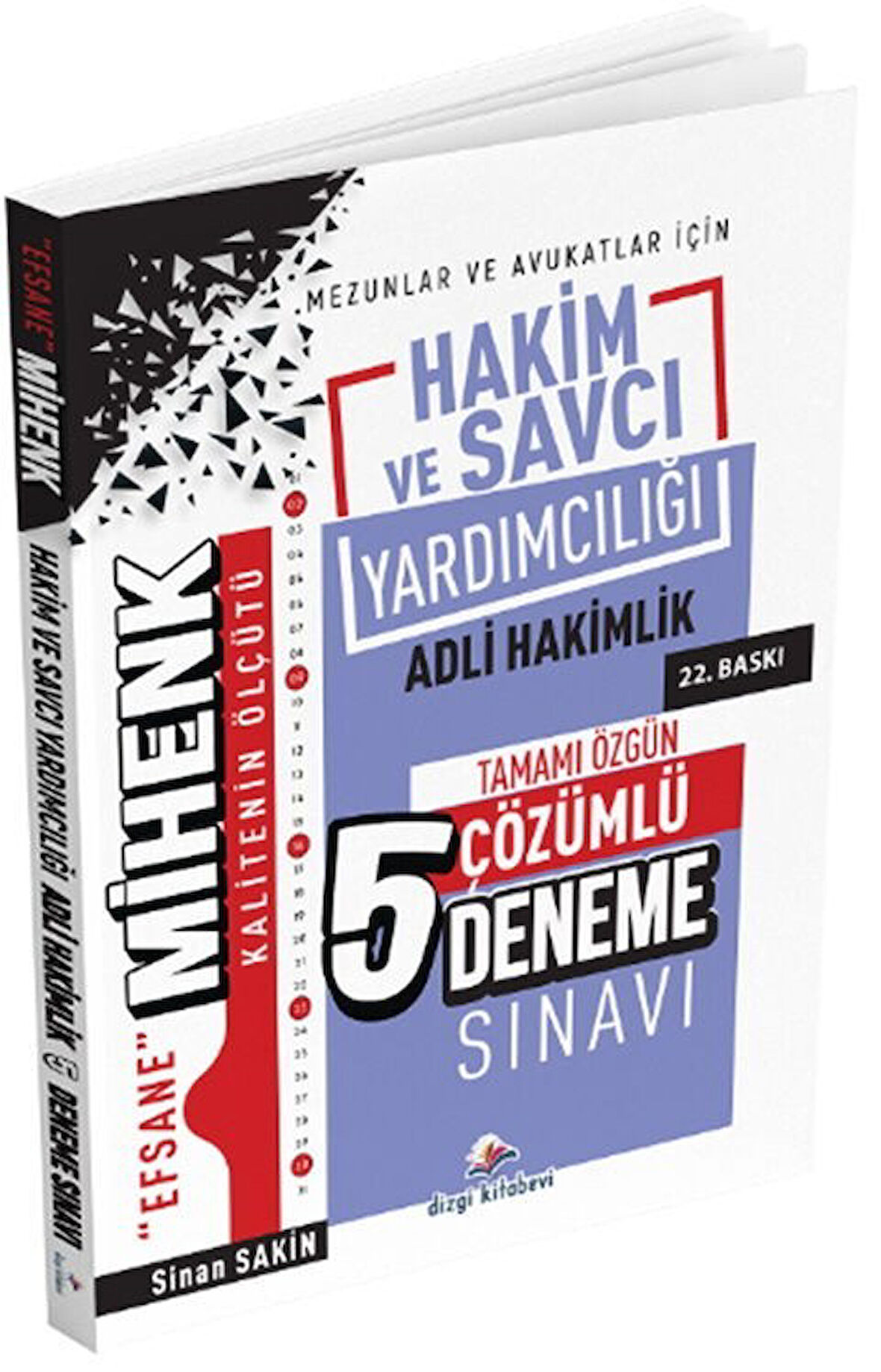 MİHENK Adli Hakimlik ve Savcı Yardımcılığı 5 Deneme Dizgi Kitap