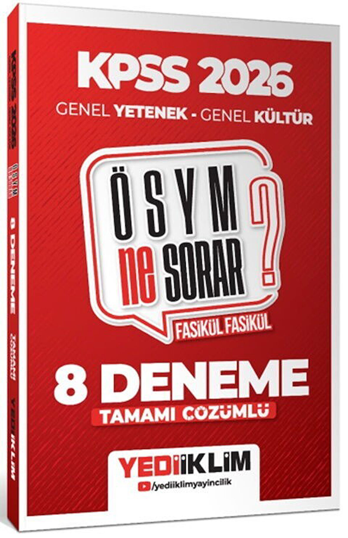 2026 KPSS ÖSYM NE SORAR Genel Yetenek Genel Kültür Tamamı Çözümlü Fasikül 8 Deneme Yediiklim