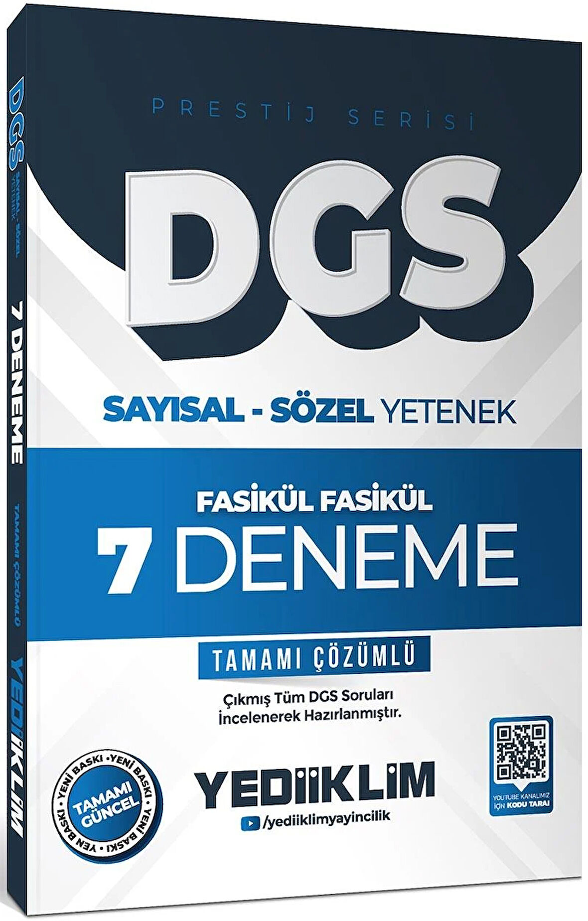 Yediiklim Yayınları 2026 DGS Tamamı Çözümlü 3 Yıldız Deneme