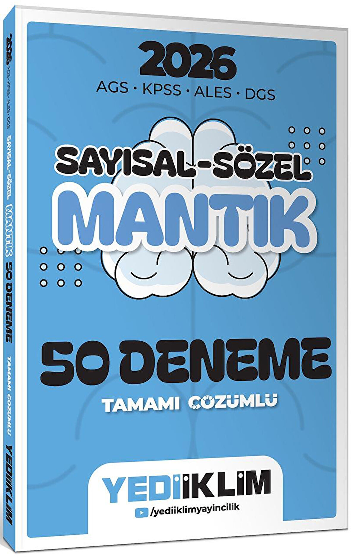 Yediiklim 2026 AGS KPSS ALES DGS Sayısal Sözel Mantık Tamamı Çözümlü 50 Deneme