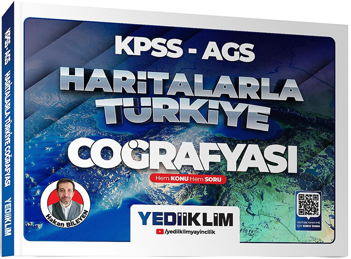 Yediiklim 2026 KPSS AGS Haritalarla Türkiye Coğrafyası Hem Konu Hem Soru Hakan Bileyen