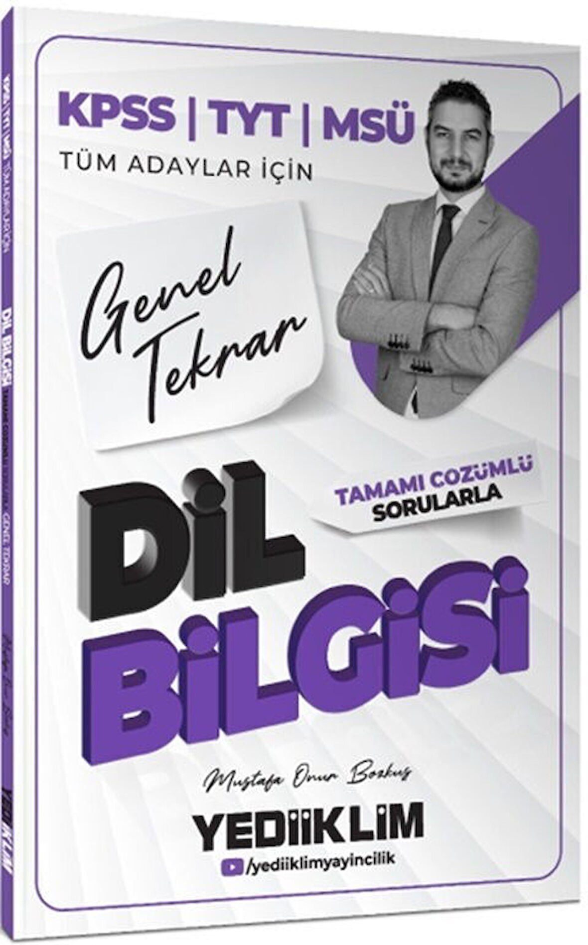 2026 KPSS TYT MSÜ Tüm Adaylar İçin Dil Bilgisi Tamamı Çözümlü Sorularla Genel Tekrar Yediiklim
