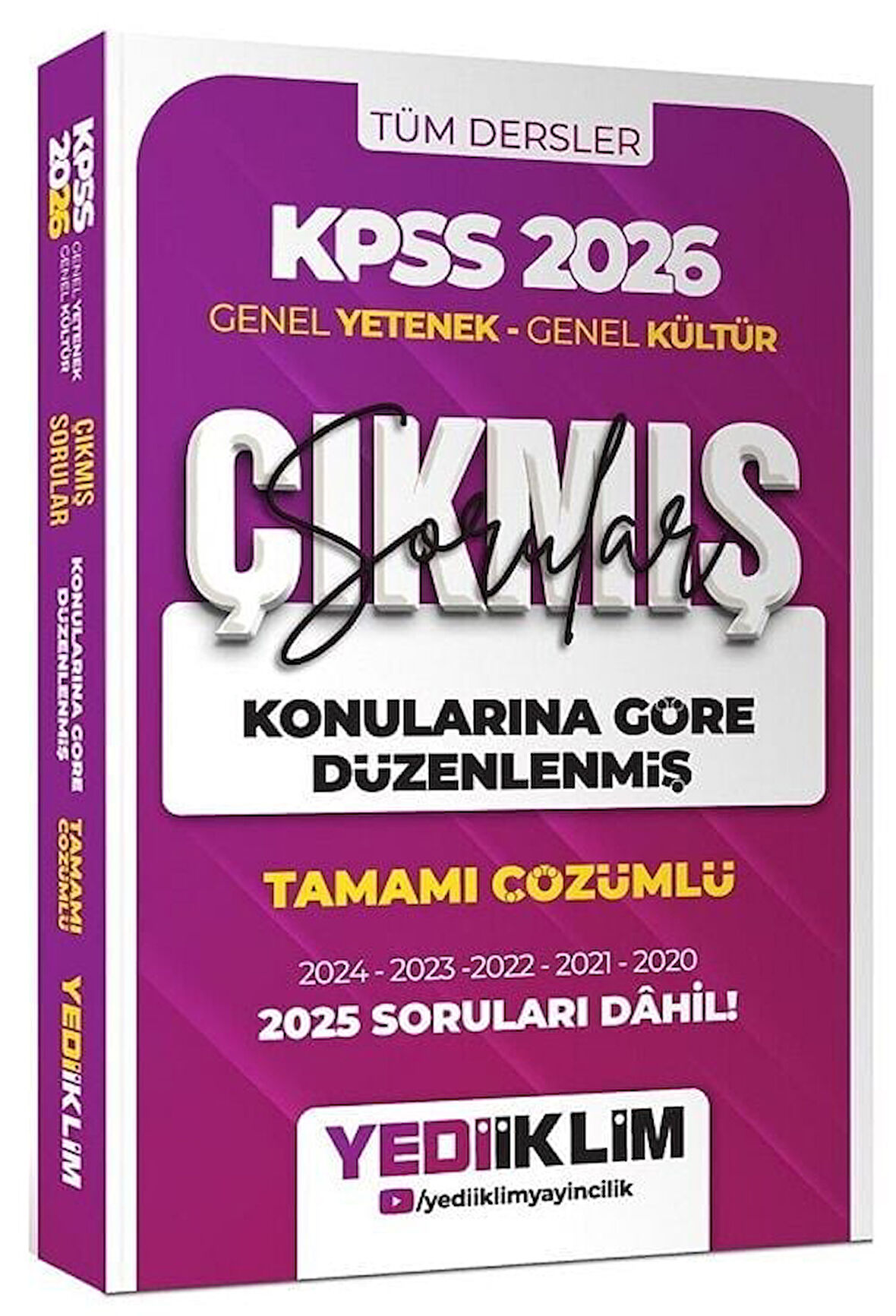 Yediiklim 2026 KPSS Genel Yetenek Genel Kültür Çıkmış Sorular Son 6 Yıl Konularına Göre Çözümlü Yediiklim Yayınları