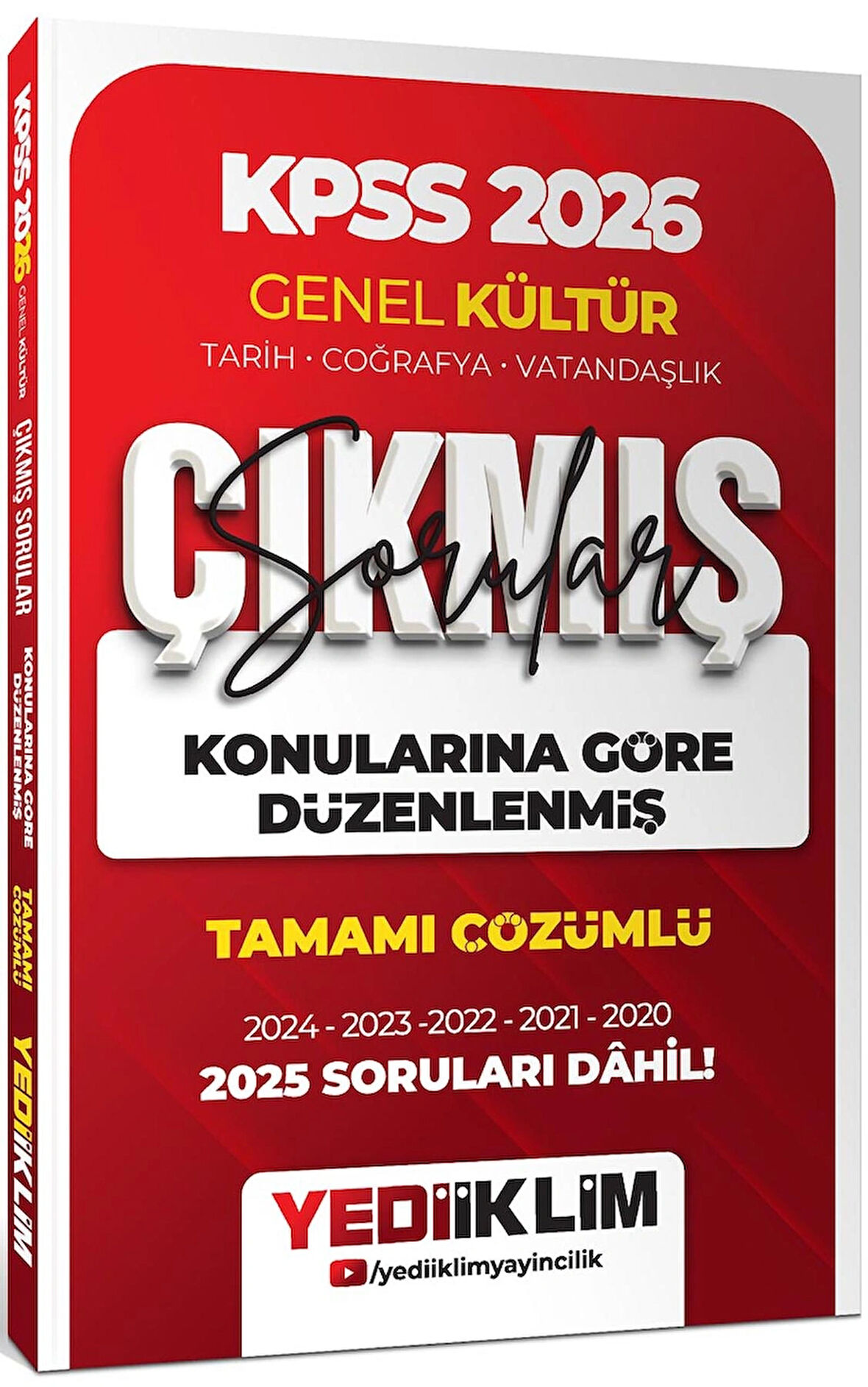 Yediiklim 2026 KPSS Genel Kültür Konularına Göre Düzenlenmiş Tamamı Çözümlü Çıkmış Sorular