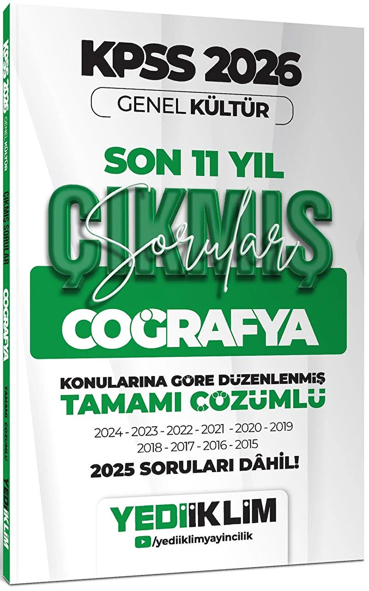 Yediiklim 2026 KPSS Genel Kültür Coğrafya Konularına Göre Tamamı Çözümlü Son 11 Yıl Çıkmış Sorular