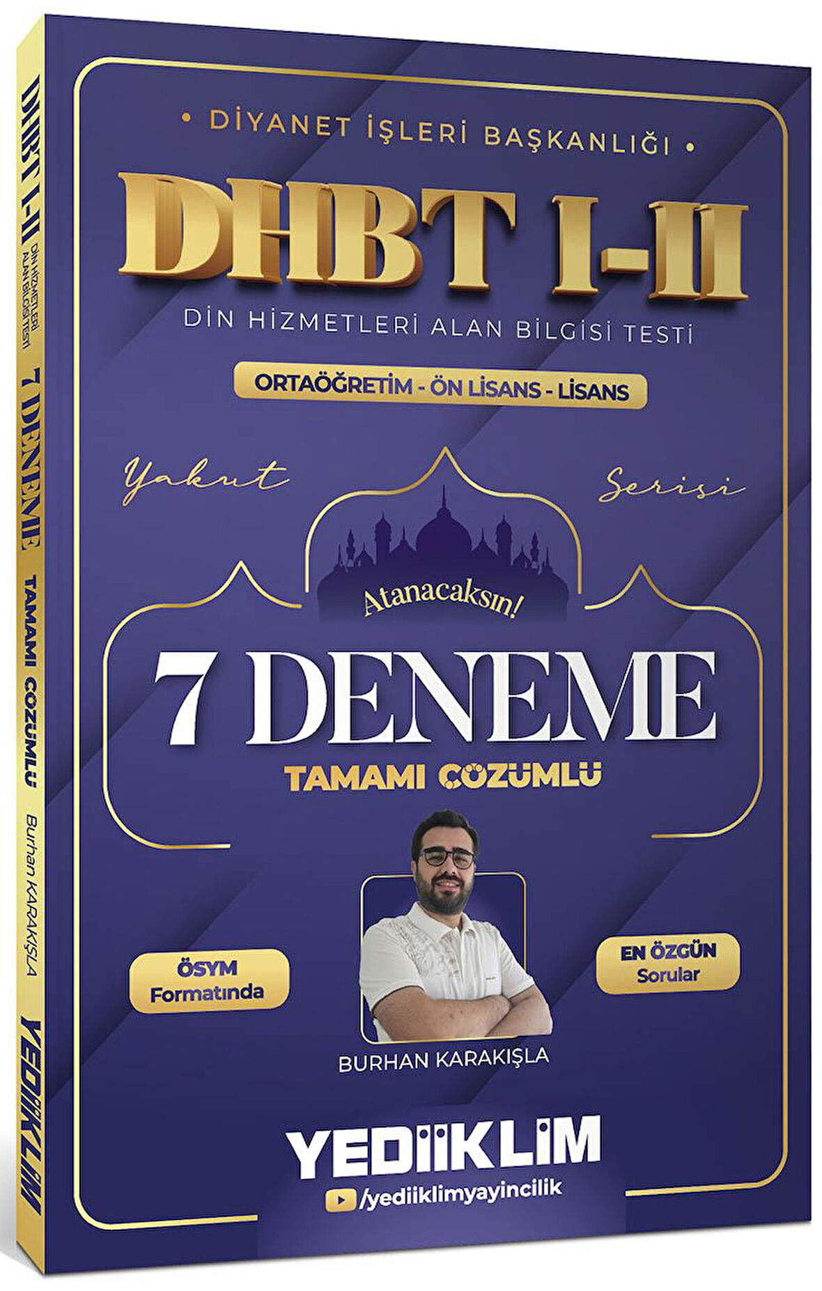 Yediiklim Diyanet İşleri Başkanlığı DHBT I-II Ortaöğretim Ön Lisans Lisans Tamamı Çözümlü 7 Deneme