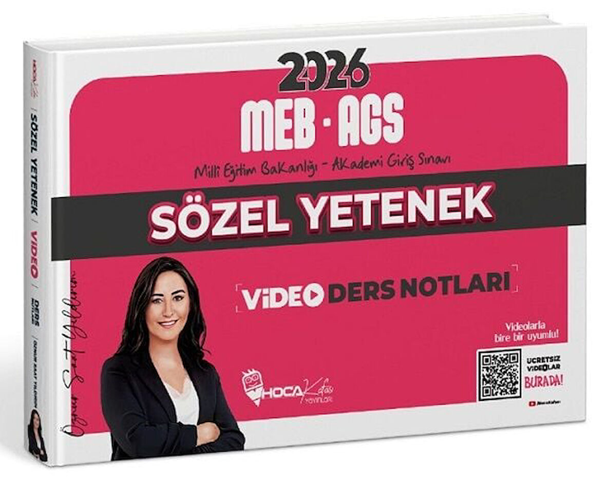 Hoca Kafası 2026 MEB-AGS Sözel Yetenek Video Ders Notları - Öznur Saat Yıldırım