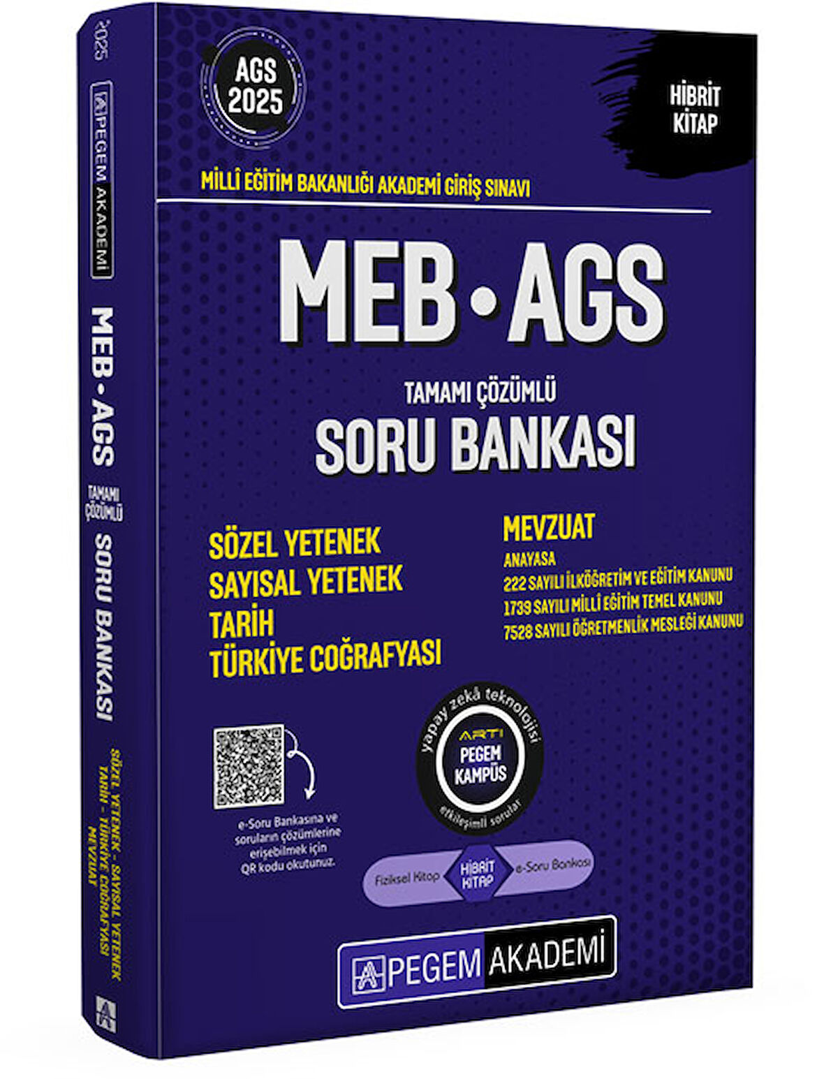 2025 MEB-AGS Sözel Yetenek-Sayısal Yetenek-Tarih-Türkiye Coğrafyası-Mevzuat Tamamı Çözümlü Soru Bank