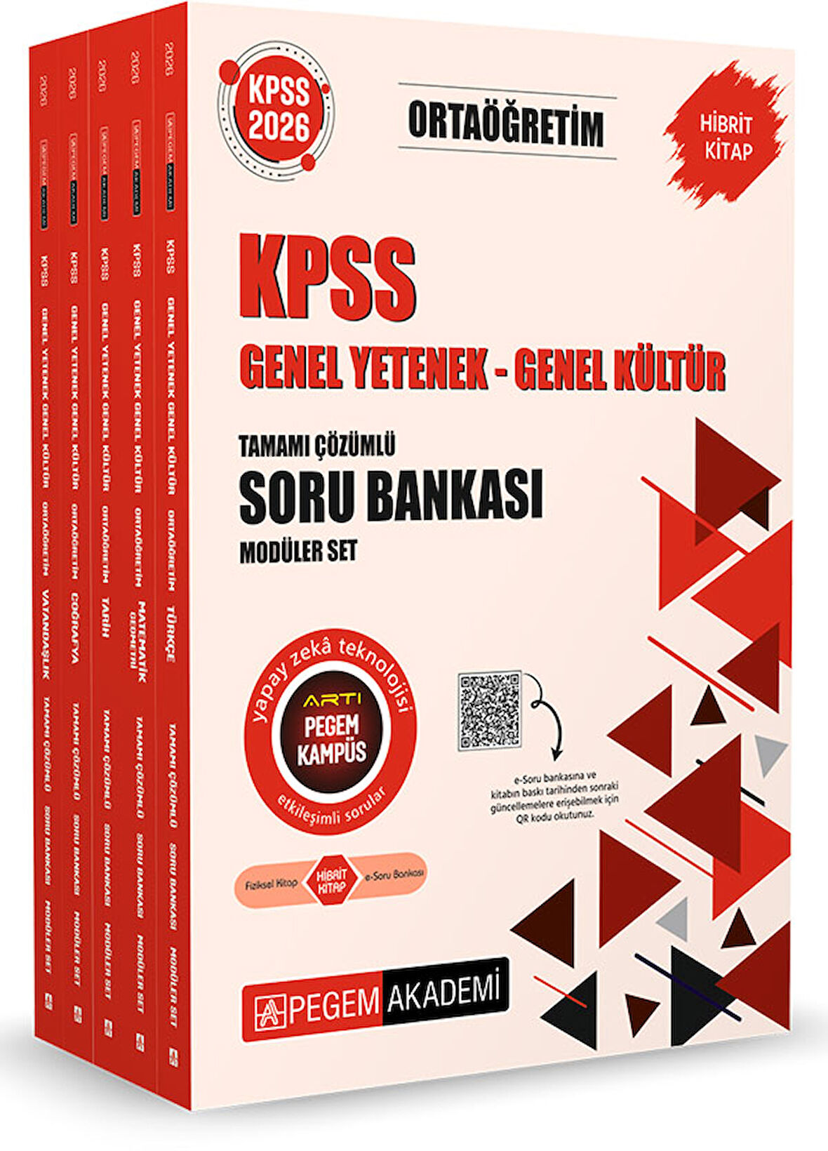 2026 KPSS Genel Yetenek Genel Kültür Ortaöğretim Tamamı Çözümlü Soru Bankası Modüler Set (5 Kitap)