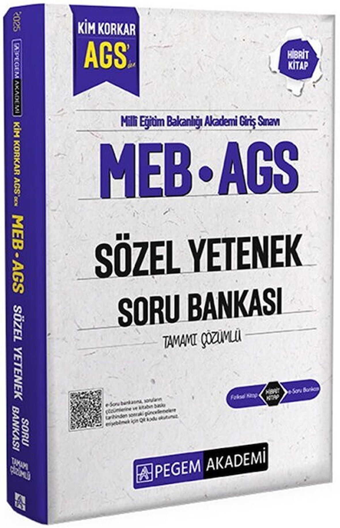 Pegem Akademi MEB AGS Kim Korkar Sözel Yetenek Soru Bankası Tamamı Çözümlü
