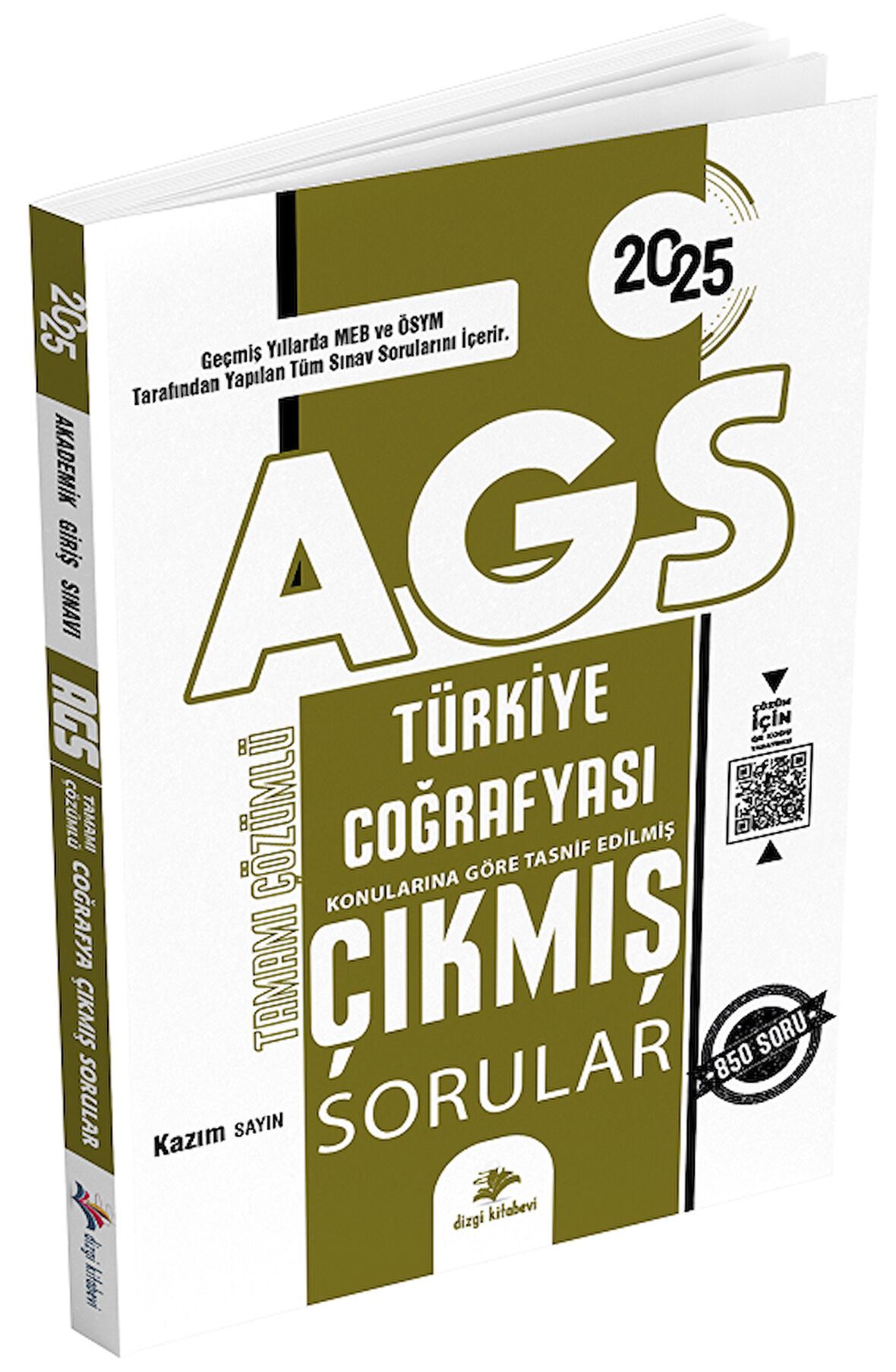 Dizgi Kitap 2025 MEB-AGS Türkiye Coğafyası Çıkmış Sorular Konularına Göre Çözümlü - Kazım Sayın