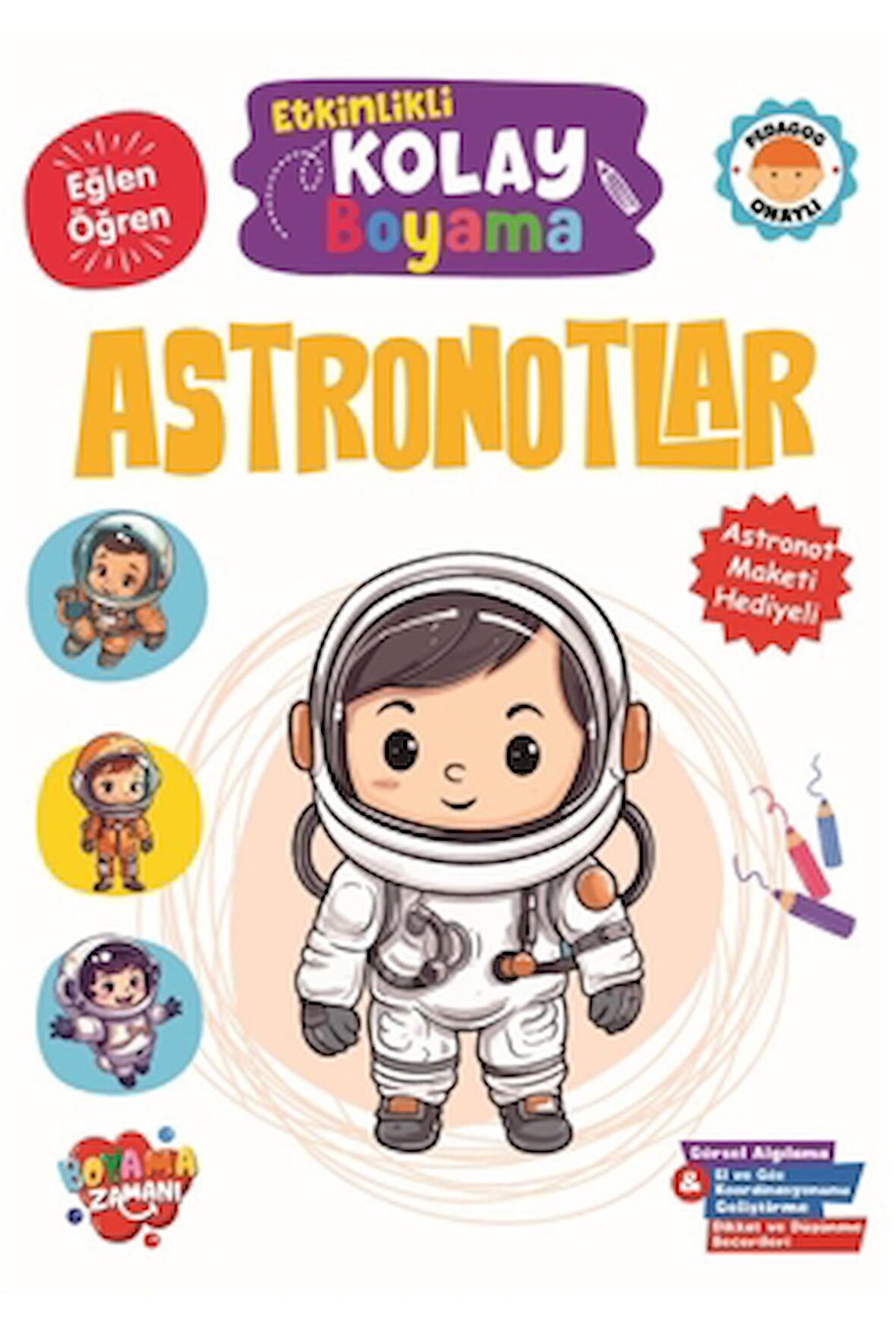 Etkinlikli Kolay Boyama – Astronotlar