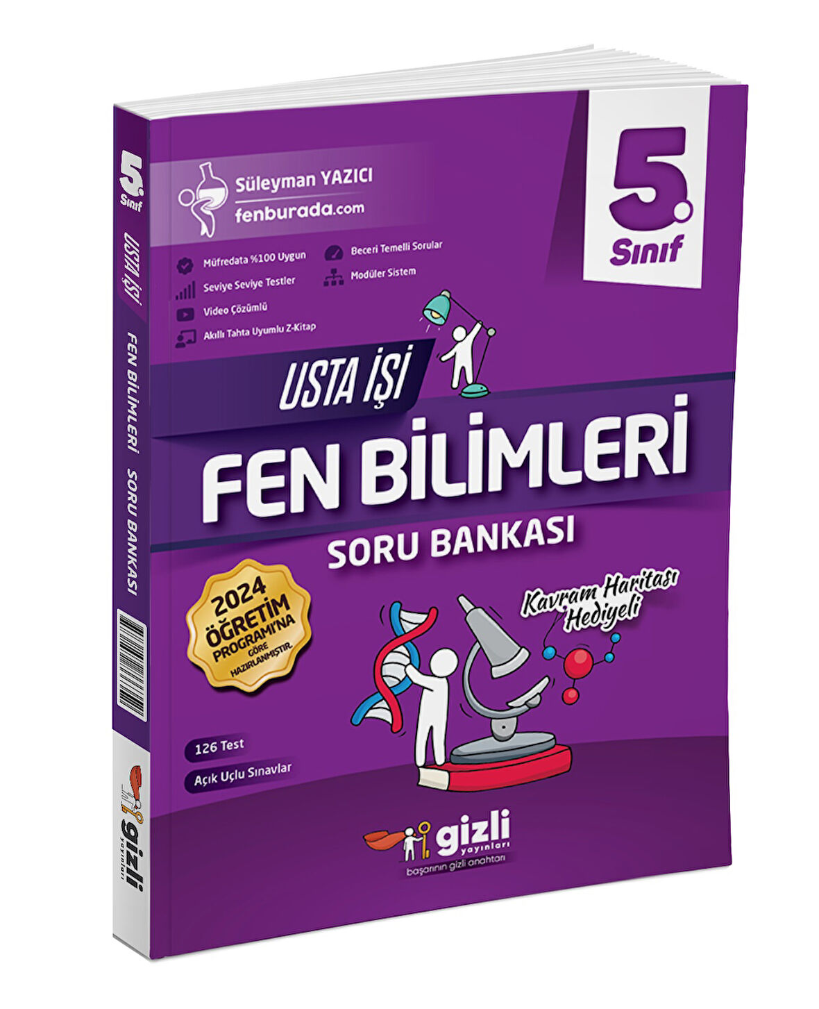 Gizli Yayınları 2025 5. Sınıf Fen Bilimleri Usta İşi Soru Bankası + Kavram Haritası