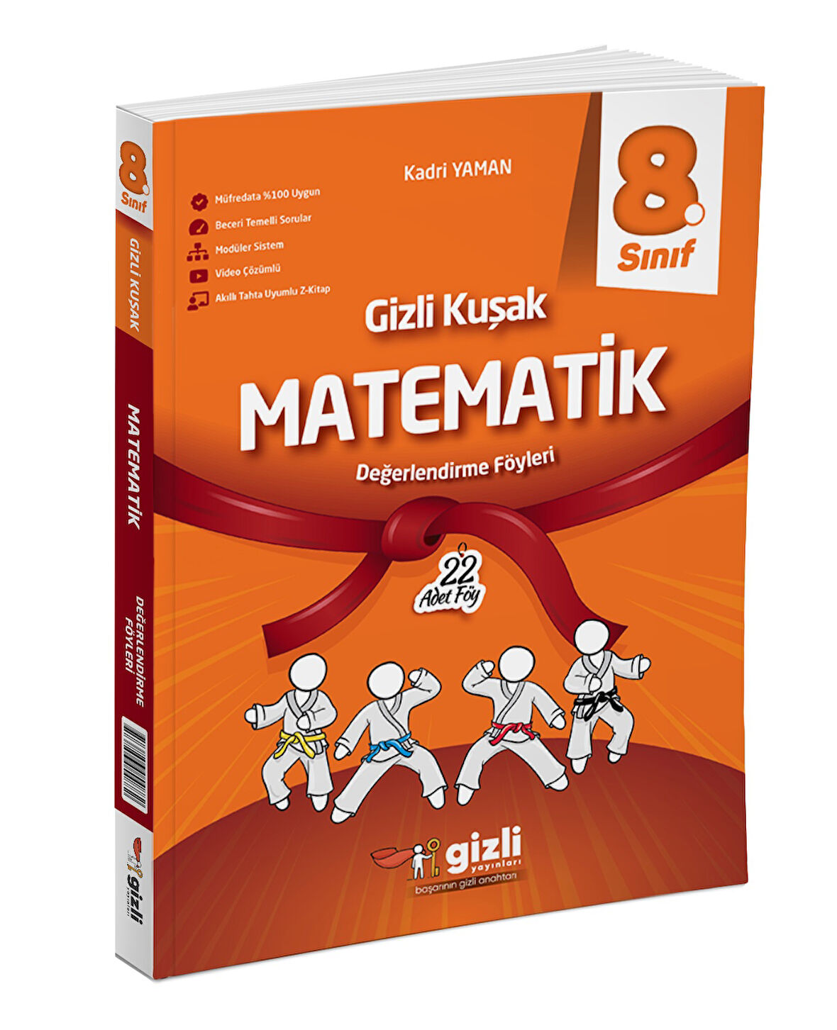 Gizli Yayınları 2025 8. Sınıf Matematik Değerlendirme Föyleri Gizli Kuşak Serisi
