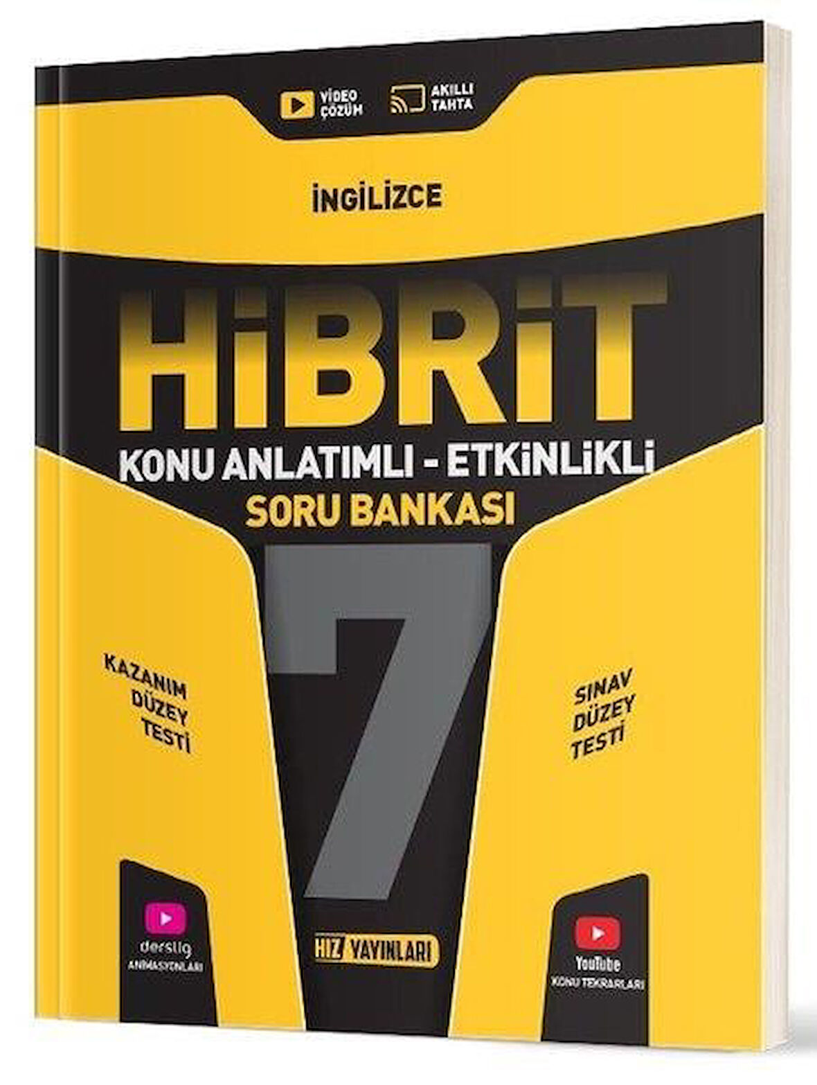 Hız Yayınları 2025 7. Sınıf İngilizce Hibrit - Konu Anlatımlı Soru Bankası