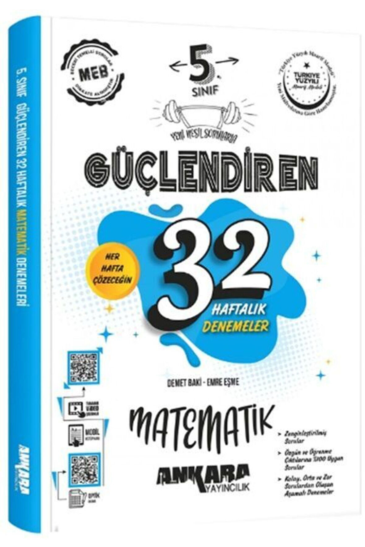 Ankara Yayıncılık 5. Sınıf Matematik Güçlendiren 32 Haftalık Denemeleri