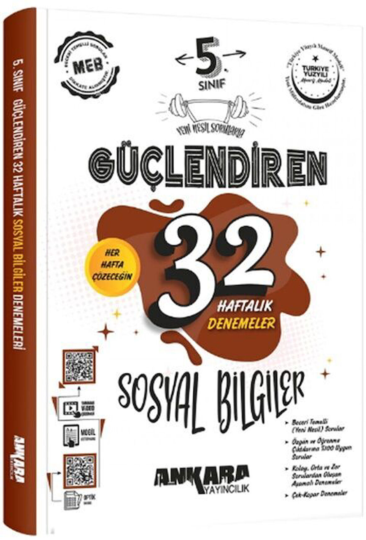 Ankara Yayıncılık 5. Sınıf Sosyal Bilgiler Güçlendiren 32 Haftalık Denemeleri