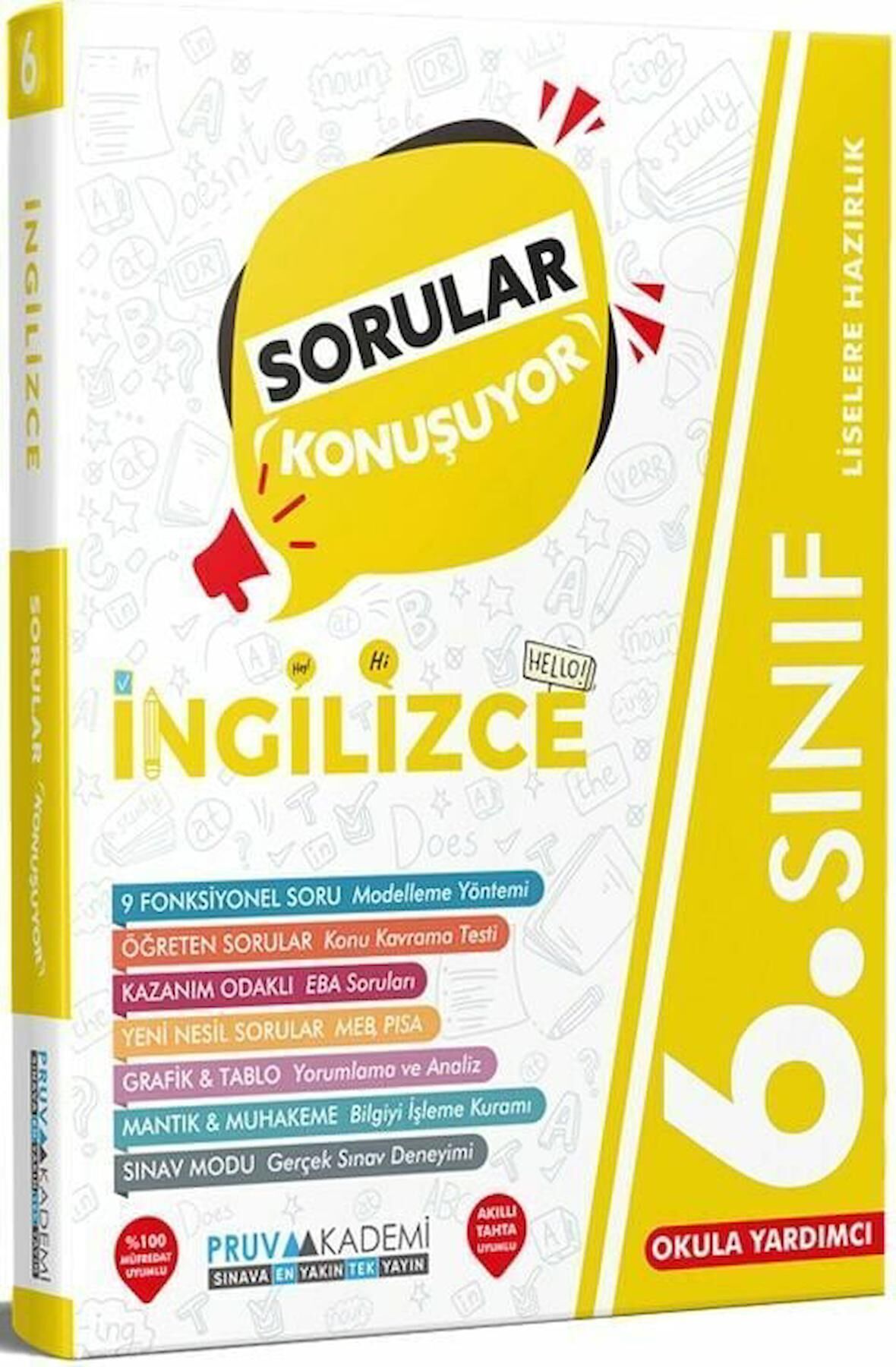 Pruva Akademi 6. Sınıf İngilizce Sorular Konuşuyor Soru Bankası