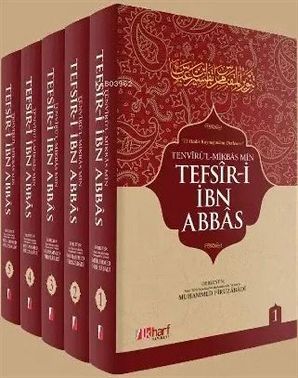 İbn Abbas Tefsiri (5 Cilt Takım) & 15 Hadis Kaynağından Derlenen Tefsir-i İbn Abbas / İbn Abbas