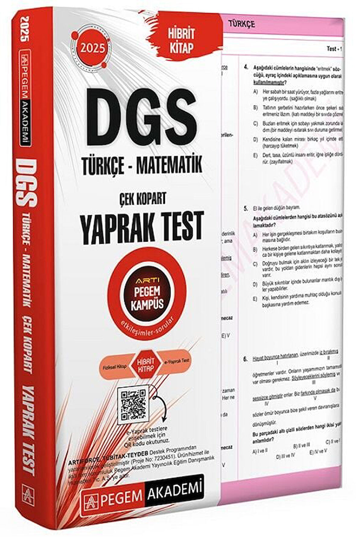 Pegem 2025 DGS Yaprak Test Pegem Akademi Yayınları