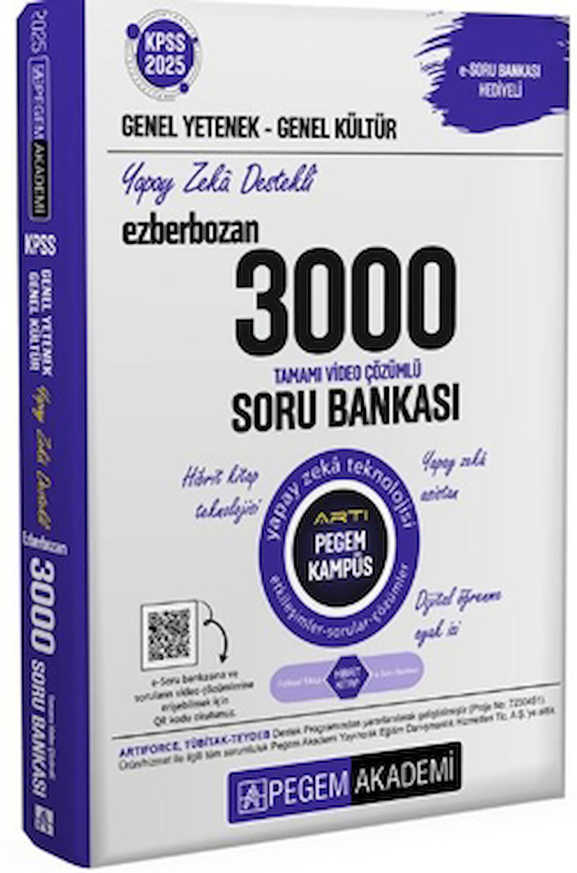 2025 KPSS Genel Yetenek Genel Kültür Ezberbozan 3000 Tamamı Çözümlü Soru Bankası