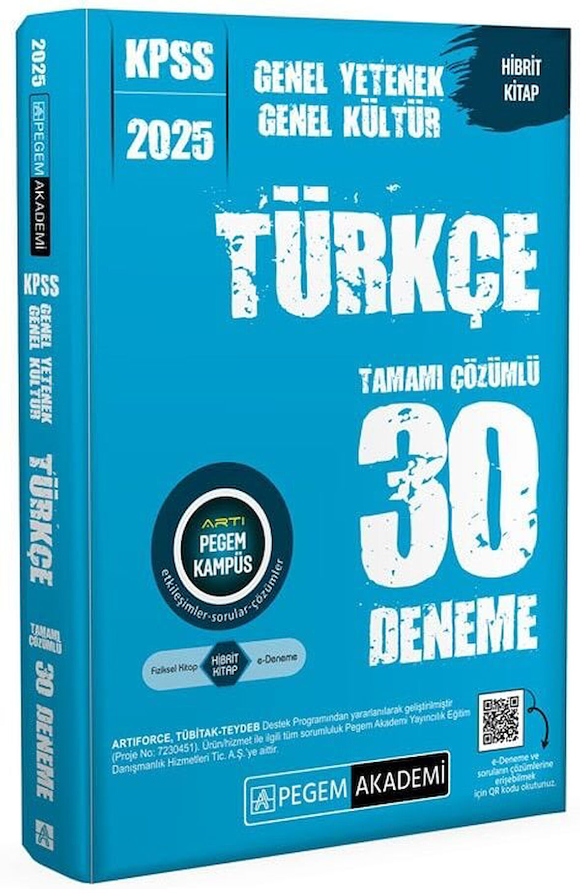 Pegem 2025 KPSS Türkçe 30 Deneme Çözümlü Pegem Akademi Yayınları