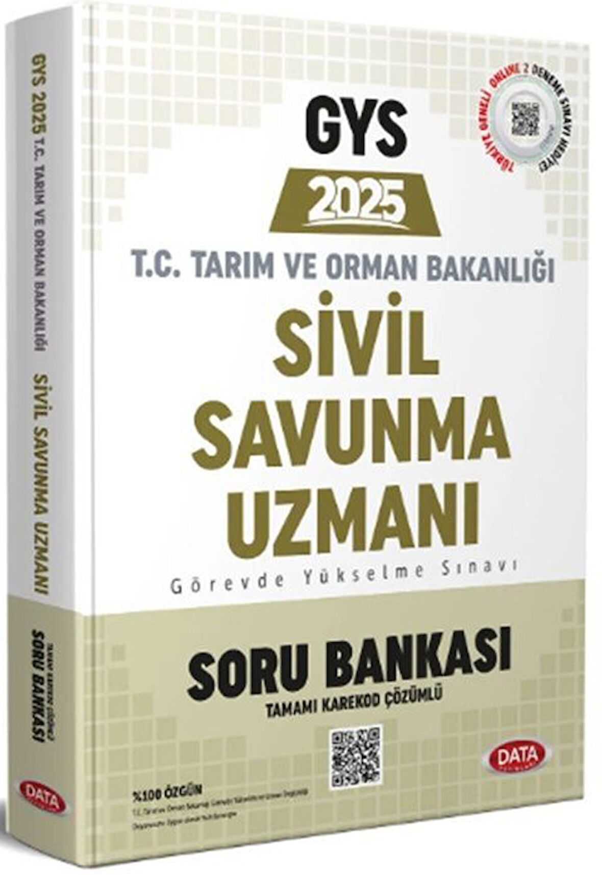 Data 2025 GYS Tarım ve Orman Bakanlığı Sivil Savunma Uzmanı Soru Bankası Çözümlü Data Yayınları