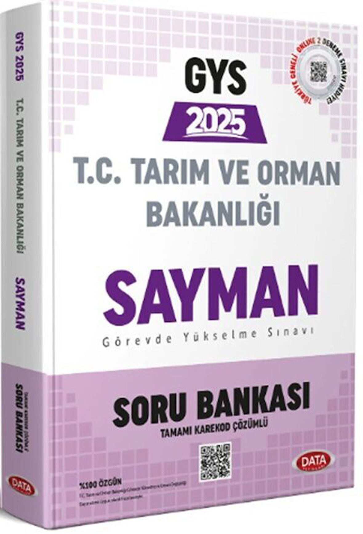 Data 2025 GYS Tarım ve Orman Bakanlığı Sayman Soru Bankası Çözümlü Görevde Yükselme Data Yayınları