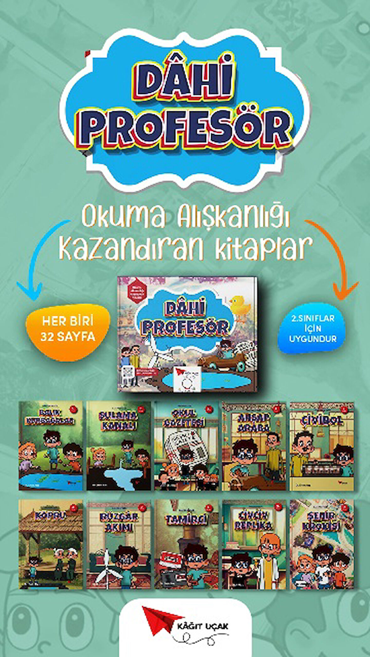 Dahi Profesör Seti (10 Kitap Set) - 2. Sınıf