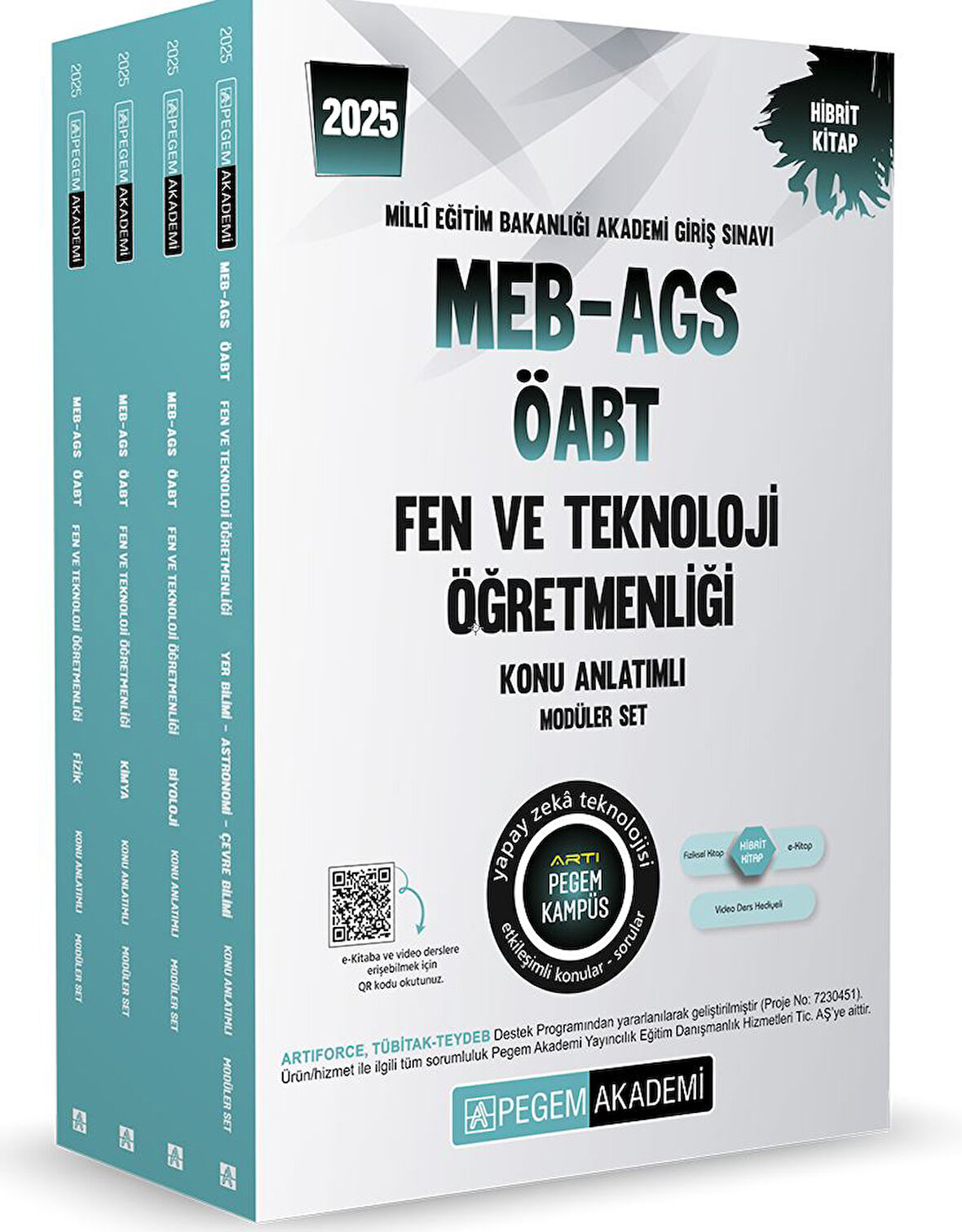Pegem 2025 MEB-AGS-ÖABT Fen ve Teknolojii Öğretmenliği Konu Anlatımlı Modüler Set 4 Kitap Pegem