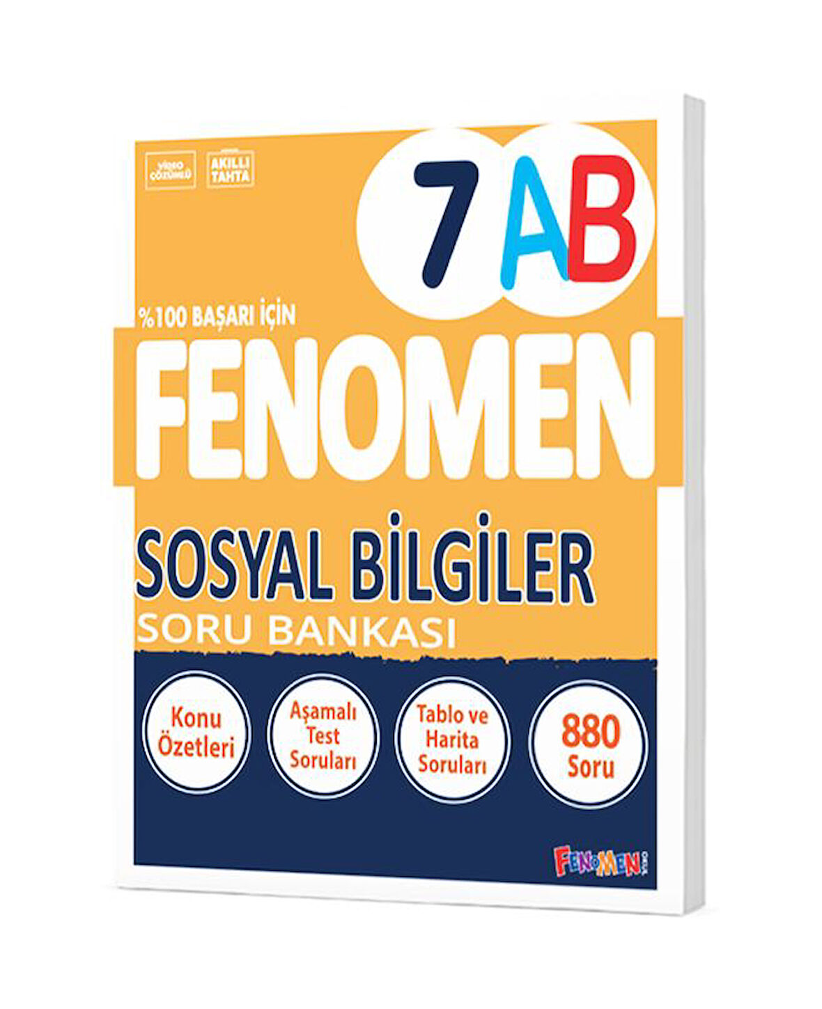 Fenomen Okul 2025 7. Sınıf Sosyal Bilgiler A-B Serisi Konu Özetli Soru Bankası