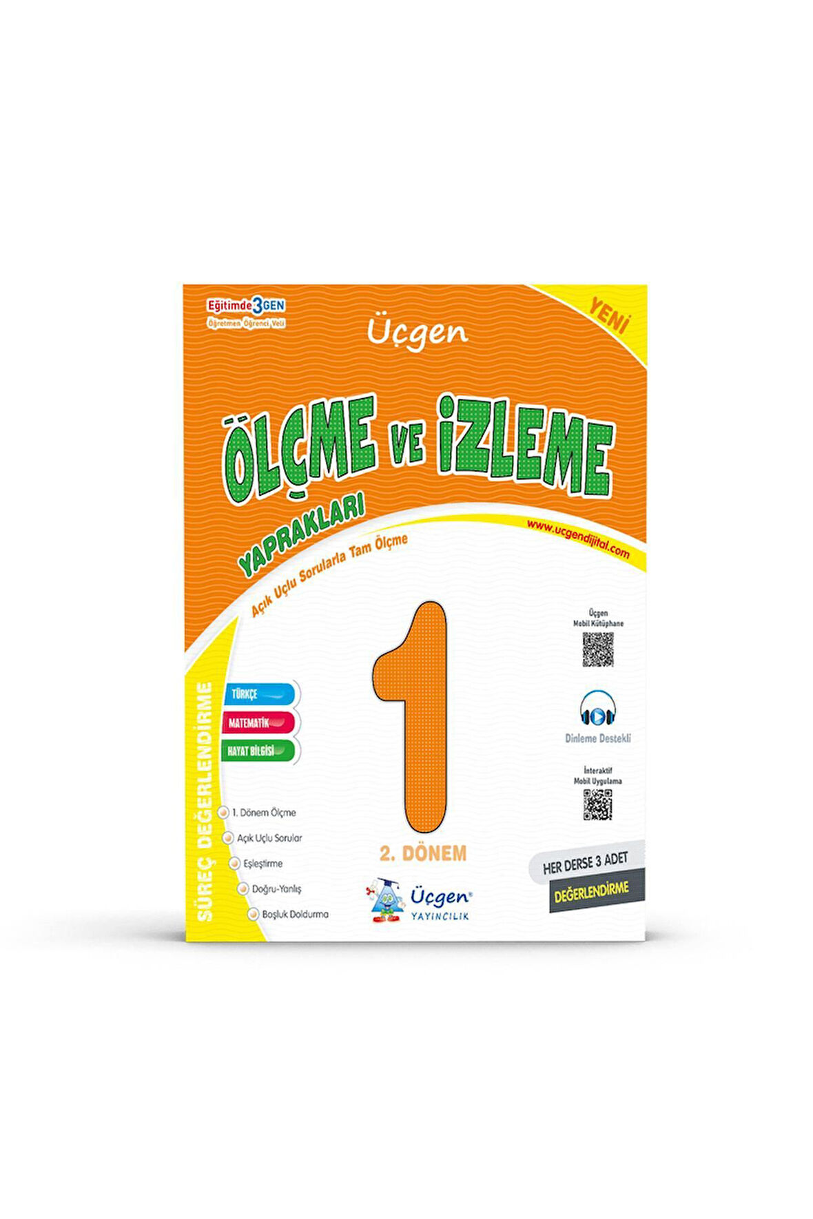 1.SINIF – SÜREÇ ve ÖLÇME DEĞERLENDİRME – Sınav Kitabı – Her Ders için 3 Sınav – Tam Ölçme Yaprakları