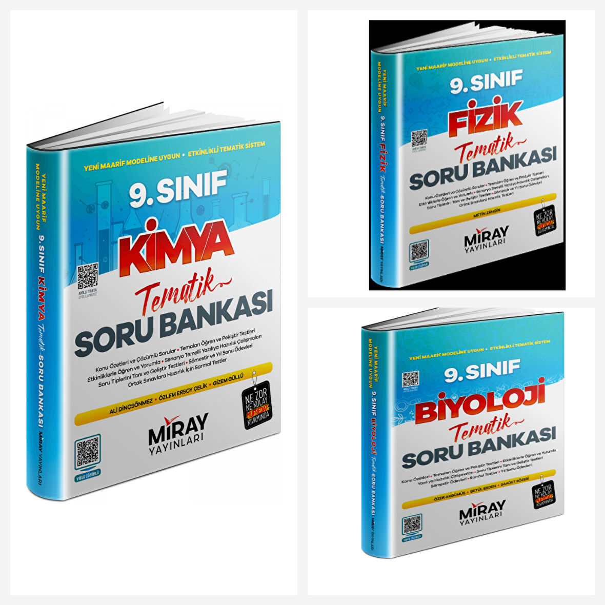 Miray 9. Sınıf Biyoloji & Fizik & Kimya Tematik Konu Özetli Soru Bankası