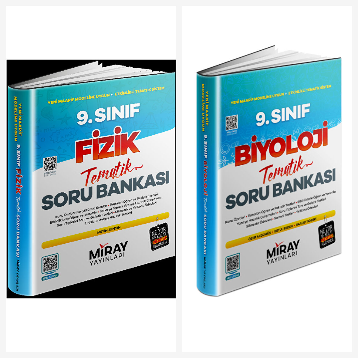 Miray Yayınları 9. Sınıf Fizik &  Miray 9. Sınıf Biyoloji Tematik  Soru Bankası