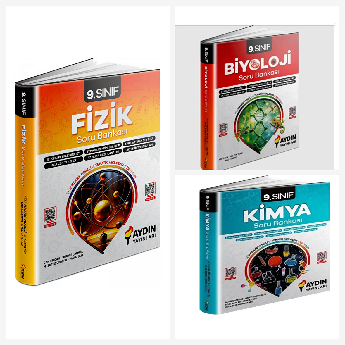 Aydın Yayınları 9. Sınıf Fizik & Kimya & Biyoloji Soru Bankası