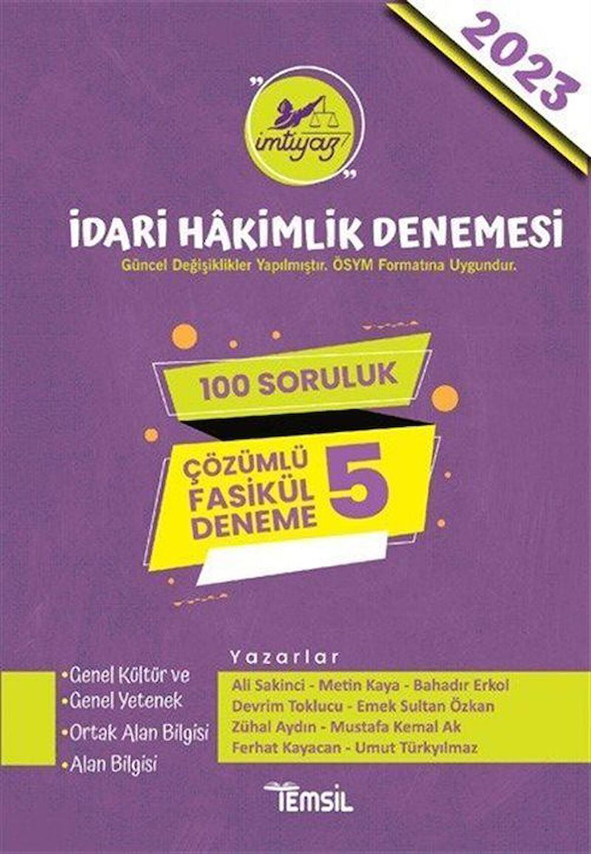 İmtiyaz İdari Hakimlik Denemesi Çözümlü 5 Deneme / Kolektif