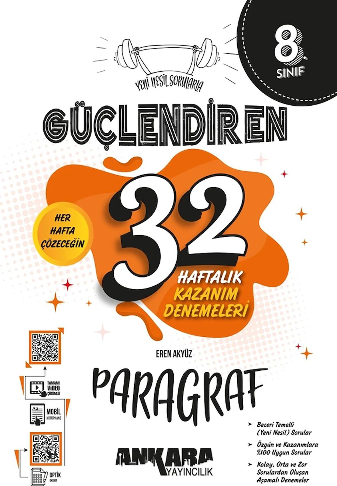 ANKARA YAYINCILIK 8. Sınıf Güçlendiren 32 Haftalık Paragraf Kazanım Denemeleri