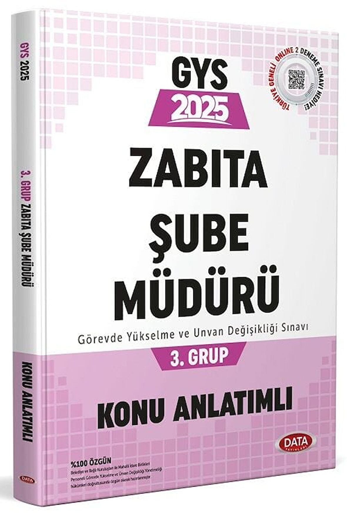 Data 2025 GYS Belediye Zabıta Şube Müdürü 3. Grup Konu Anlatımlı Görevde Yükselme Data Yayınları