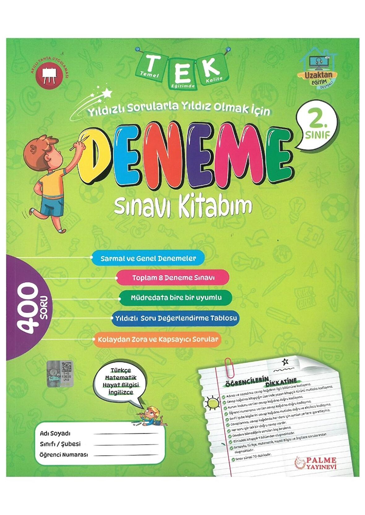 2. Sınıf Tek Deneme Sınavı Kitabım