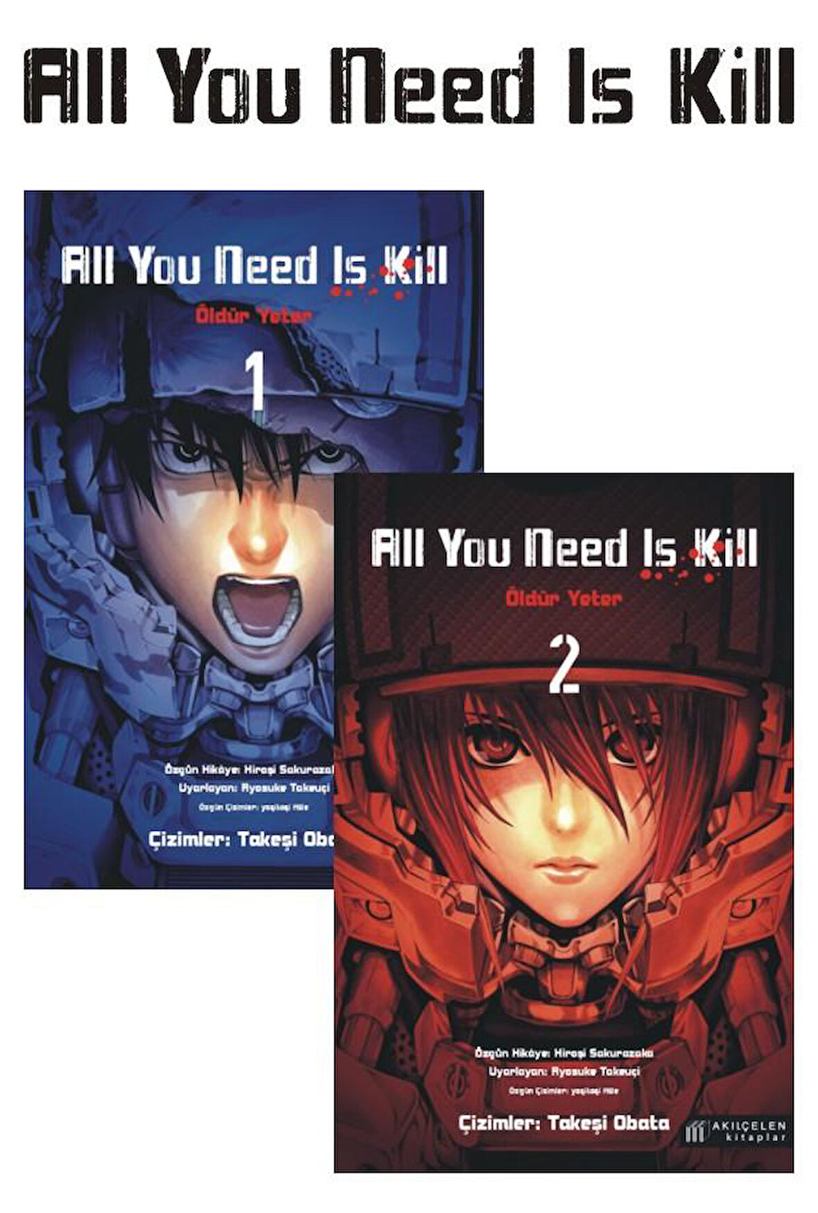 All You Need İs Kill - Öldür Yeter1-2 (Tam Seri) Manga Seti - Hiroşi Sakurazaka